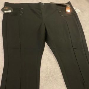 Pull up stretch black pants